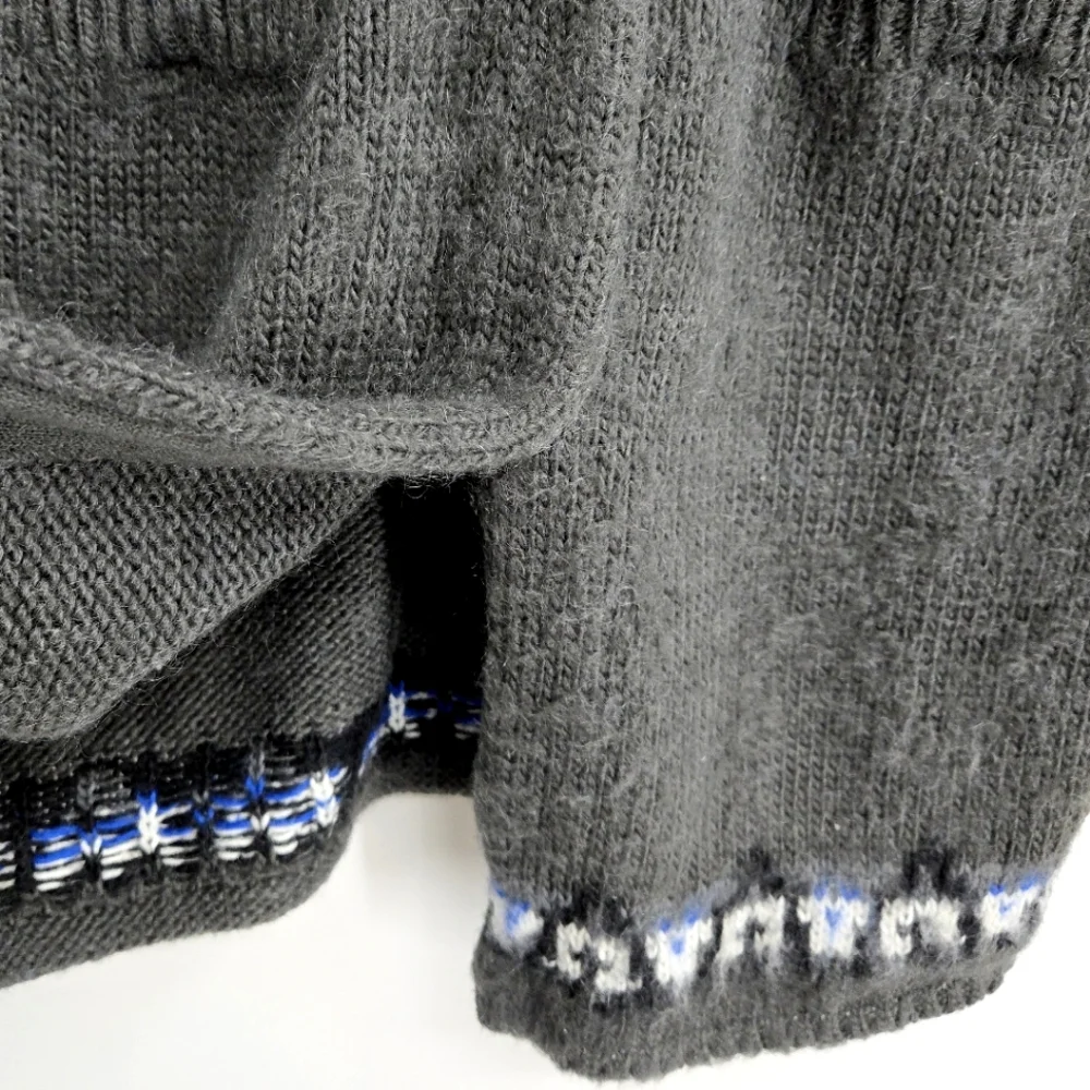 Free People Frosted Fair Isle Gray‎ Blue Cardigan Sweater
